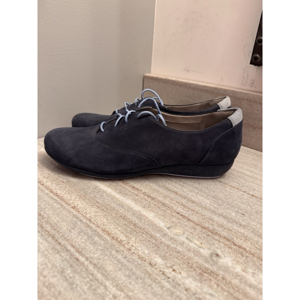 Dansko Kimi Blue Suede Nubuck Leather Oxfords Sz 40